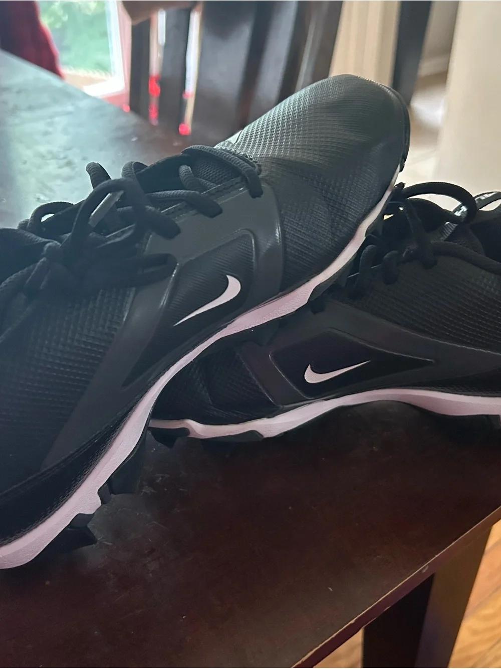 Nike Men’s Black Training cleats with White Accents
